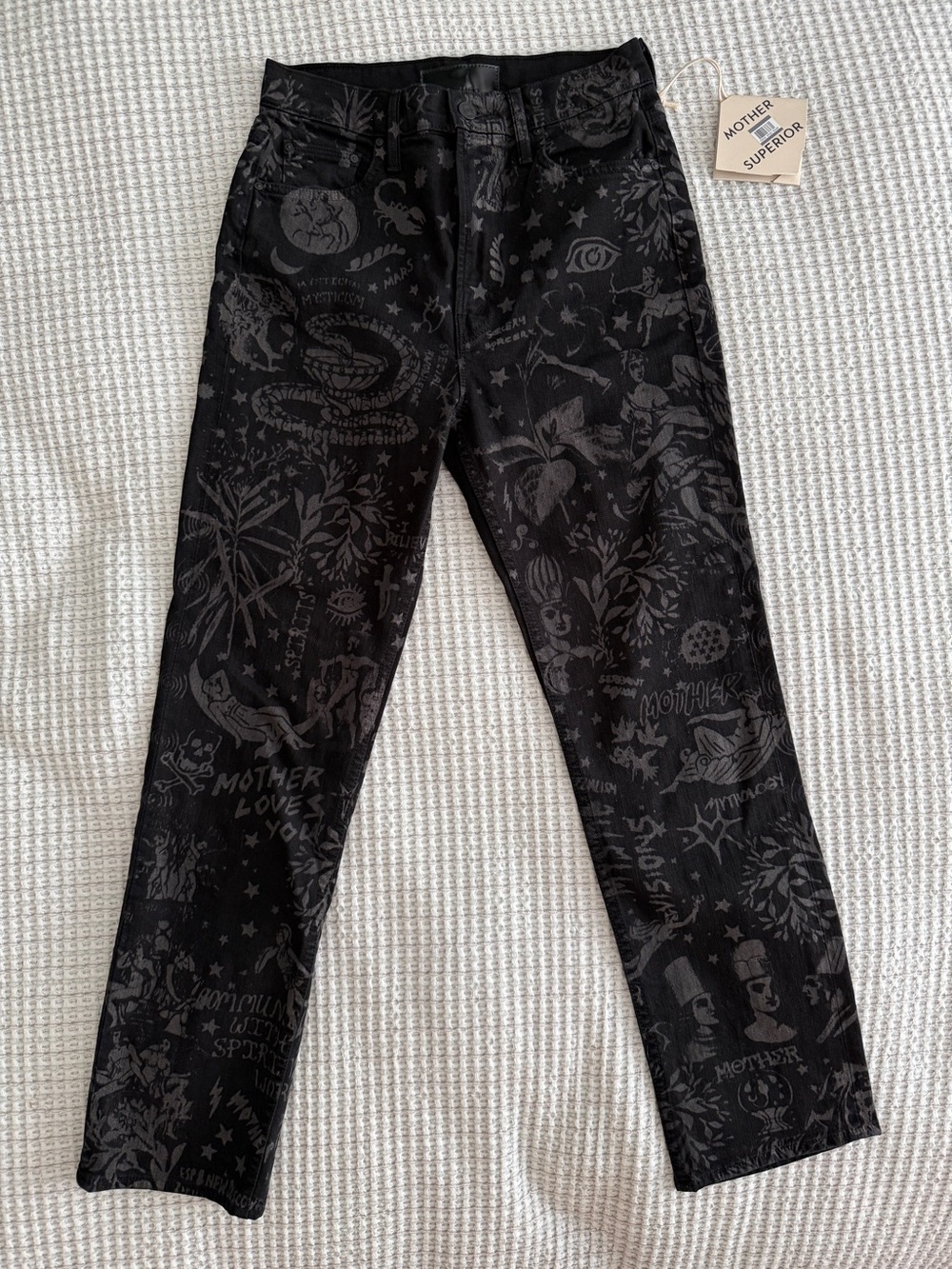 NWT MOTHER Rider Shadowy Figure Ankle Jeans